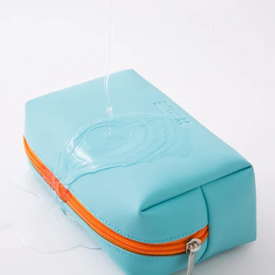 Ins Style Solid Color Multifunction Stocked Casual Mini Travel Cosmetic Storage Bag PU Hand Cosmetic Storage Bag Make up Bag