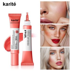 Karite Face Blusher Powder Rouge Makeup Cheek Blusher Powder Minerals Liquid Blush Brush Palette Cream Natural Blush