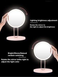 long battery life Hollywood style led lamp makeup mirror with 5X magnifier