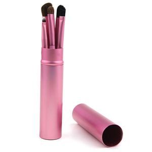 New Professional Pony Hair Eyeshadow Brushes Set & Kits 5 pcs Makeup Brushes For Eye Makeup Tool Kit + Round Tube