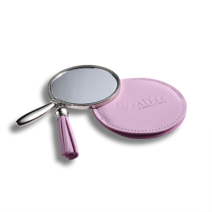 Original Mirror Manufacturer Zinc Alloy Make Up Hand Pocket Custom Compact Mirror With PU & Tassels