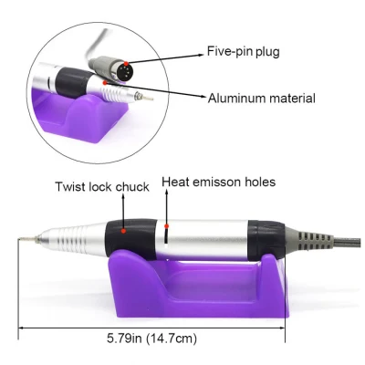 Portable Electric Podiatry Nail Drill 30000rpm with Pedal