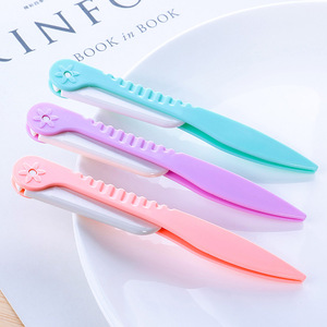 Private label beauty plastic face eyebrow shaper trimmer foldable eyebrow razor for women