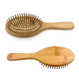 Provide label airbag hair straightening wooden magic hair brush