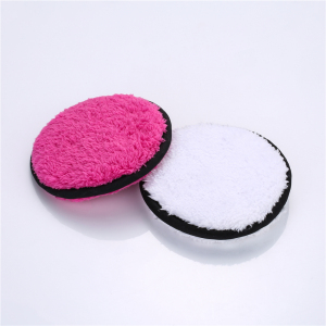 Reusable Round Facial Cleaning Microfiber Makeup Remover Puff