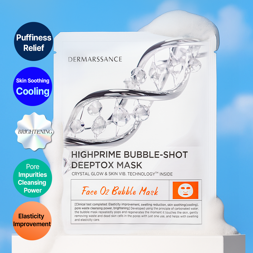 [Skin Care]  DERMARSSANCE BUBBLE-SHOT DEEPTOX MASK 5PCS