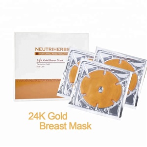 Top Selling Private Label Tightening Lifting Collagen 24K Gold Sheet Breast Mask
