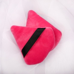 Triangle wedge shape cosmetic powder puff with custom logo