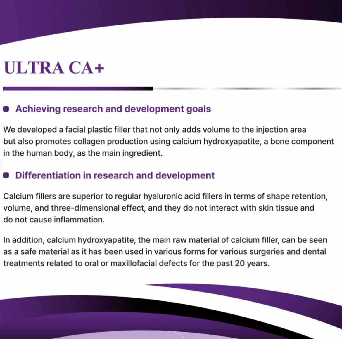 ULTRA CA+,  Volumizing Bio Stimulator, Calcium fillers