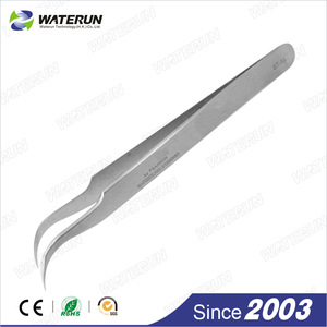 Waterun stainless steel tweezers pointed eyebrow tweezers