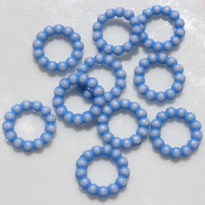 wholesale Mixed Colors 14MM Antique washed acrylic ring bath oil beads
