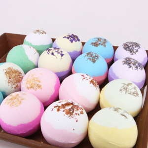 Wholesale Natural Handmade Bath Bombs Bubble Fizzer Bombe De Bain Home SPA Soap Moisturize Sea Salt Rose Essential oil Bathbombs