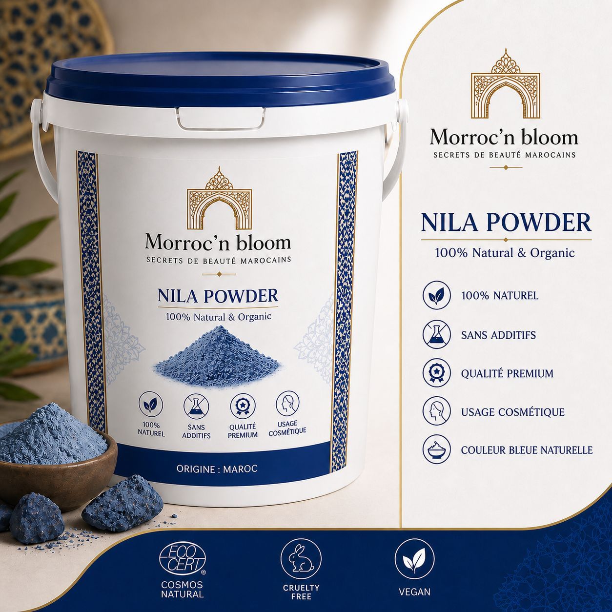premium moroccan nila powder for cosmetic use