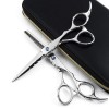 Professional Salon Hair Cutting Thinning Scissors Barber Shears Hair Cutting Tool Set ( Sliver & Black ) By FARHAN PRODUCTS & Co