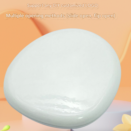 Unique Design Luxury White Zinc Alloy Solid Ointment Box Convenient Rotating Opening Scented Balm Jar