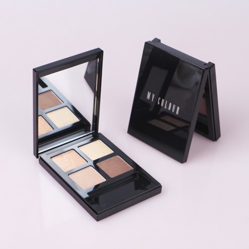 Personal label with high quality environmentally friendly high pigment durable 4-color combination eye shadow tray