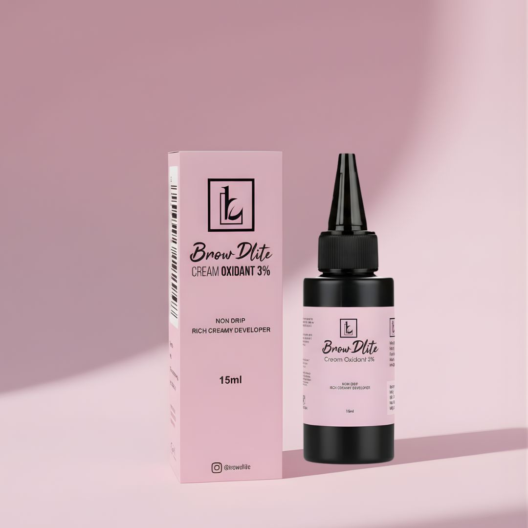 BROWDLITE Professional Semi-Permanent Waterproof Plant-Based Mineral Double Head Eyebrow Cream Tint Hybrid Lash Brow Dye