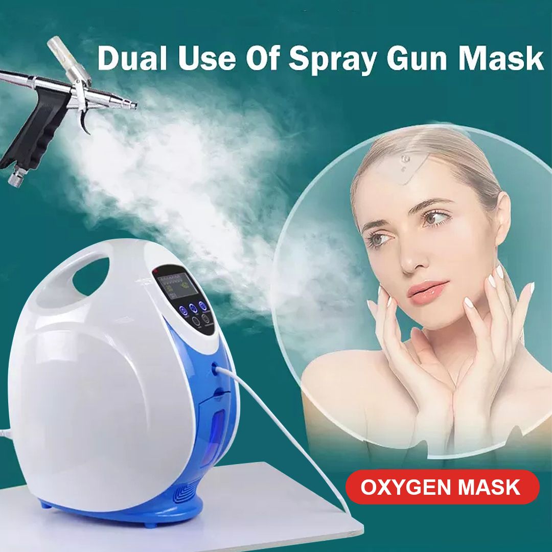 Best Price O2toderm Oxygen Therapy Facial Machine Portable Spray Gun Dome Mask Face Care Anti-aging Skin Rejuvenation Beauty Equipment