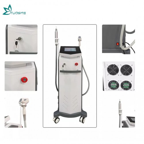 Professional Beauty Equipment 2 in 1 808 Diode Hair ND YAG Tattoo Removal Laser