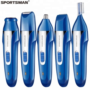 100% Washable SPORTSMAN New Design Nose Trimmer Washable USB Electric Trimmer 5in1