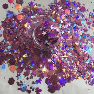 2018 mixed PET hexagon cosmetic body chunky glitter