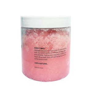 340g natural pink Himalayan organic body exfoliating whitening salt scrub