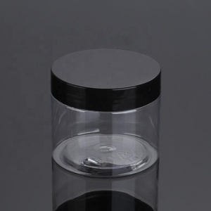 50ml 80ml 100ml 140ml 200ml 330ml cosmetic packaging clear pet plastic cream jar with plastic lid