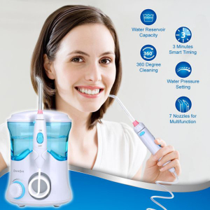 600ml Water Dental Flosser Oral DentJet Multifunctional Irrigator Dental Care Kit Teeth Cleaner Water Pick with 7 Nozzles