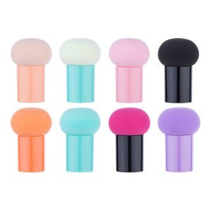 Amazon Hot Selling Plastic Handle Face Makeup Powder Cosmetic Puff And Sponge