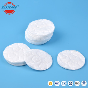 Beauty facial cleansing spunlace round facial cosmetic absorbent natural pure round organic cotton pads