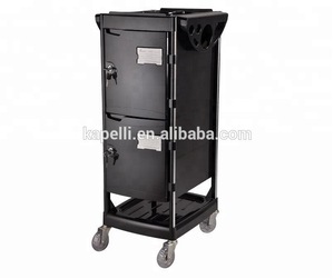 Black Lockable Hair Salon Trolley Hair Salon Trolley Salon hair color trolley