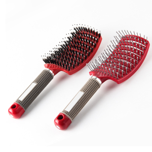 Curved Vented Styling Hair, Brush Detangling Thick Hair Massage Blow Drying Brush/