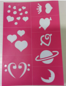custom size single one reusable PP tattoo stencil for DIY, you choose the design