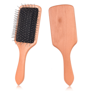 Detangling Nylon Pins & Boar Massage Hair Brush Private Label Custom Wood Hairbrush Natural Bristle Hair Brushes with Logo
