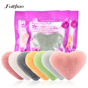 Fulljion Organic Konjac Sponge Face Exfoliating Sponge Esponja Facial Konjac Puff