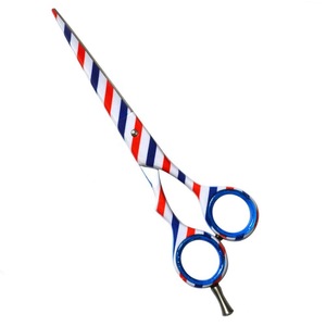 Hairdressing Cutting Shears Professional Hair Scissor For Barber Shop / Barber Pole Printed