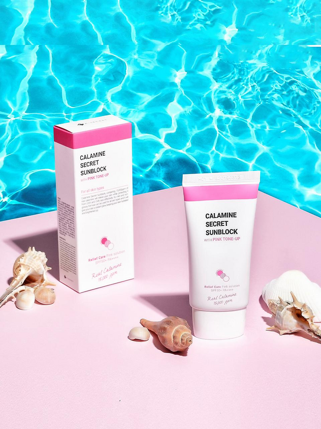 (KSECRET) Calamine Secret Sunblock with pink tone-up 50ml