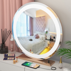 Led Lights Makeup Mirror round led light strip  Hollywood Style Cosmetic
