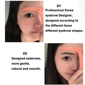 Makeup Tool Pink 4 Sizes Cosmetic Eyebrow Calliper Shaping Eyebrow Stencil for Beauty