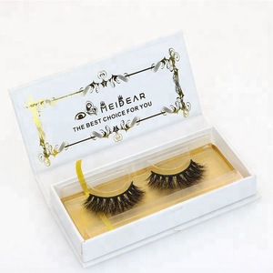 Manufacture custom eyelash box for natural premium 3D silk false eyelash