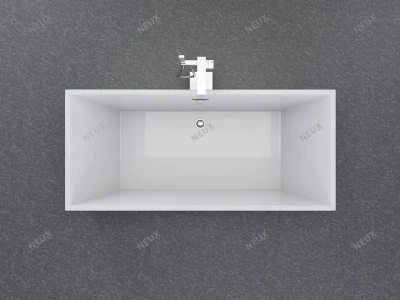 Modern Design Rectangle Acrylic Freestanding Bath Tub (LT-707)