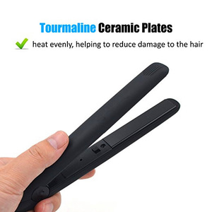 New Mini Hair Straightening Irons Practical Portable Ceramic Hair Straightener Curler Iron straight Curl perm DUAL use