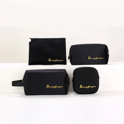 New Style Velvet Embroidered Cosmetic Bag Multi-Color Lady Makeup Bags with Zipper
