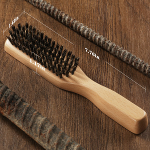 Novel and Fashion design with customized wood bristl hair brush mens stiff boar bristles brush