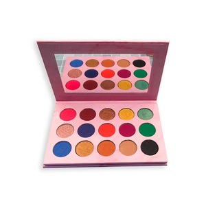 OEM trending hot products cosmetic makeup empty palette pink marlble 15 colors empty eyeshadow palette private label