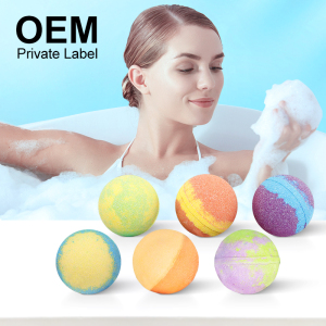 Organic Natural Premium Rainbow Bathbombs With Dry Flowers On Top Bath Bombs Gift Sets