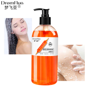 private label 550ml Gentle Formula Foam Shower Gel set Amino Acid Body Wash with orange extract Vitamin C serum