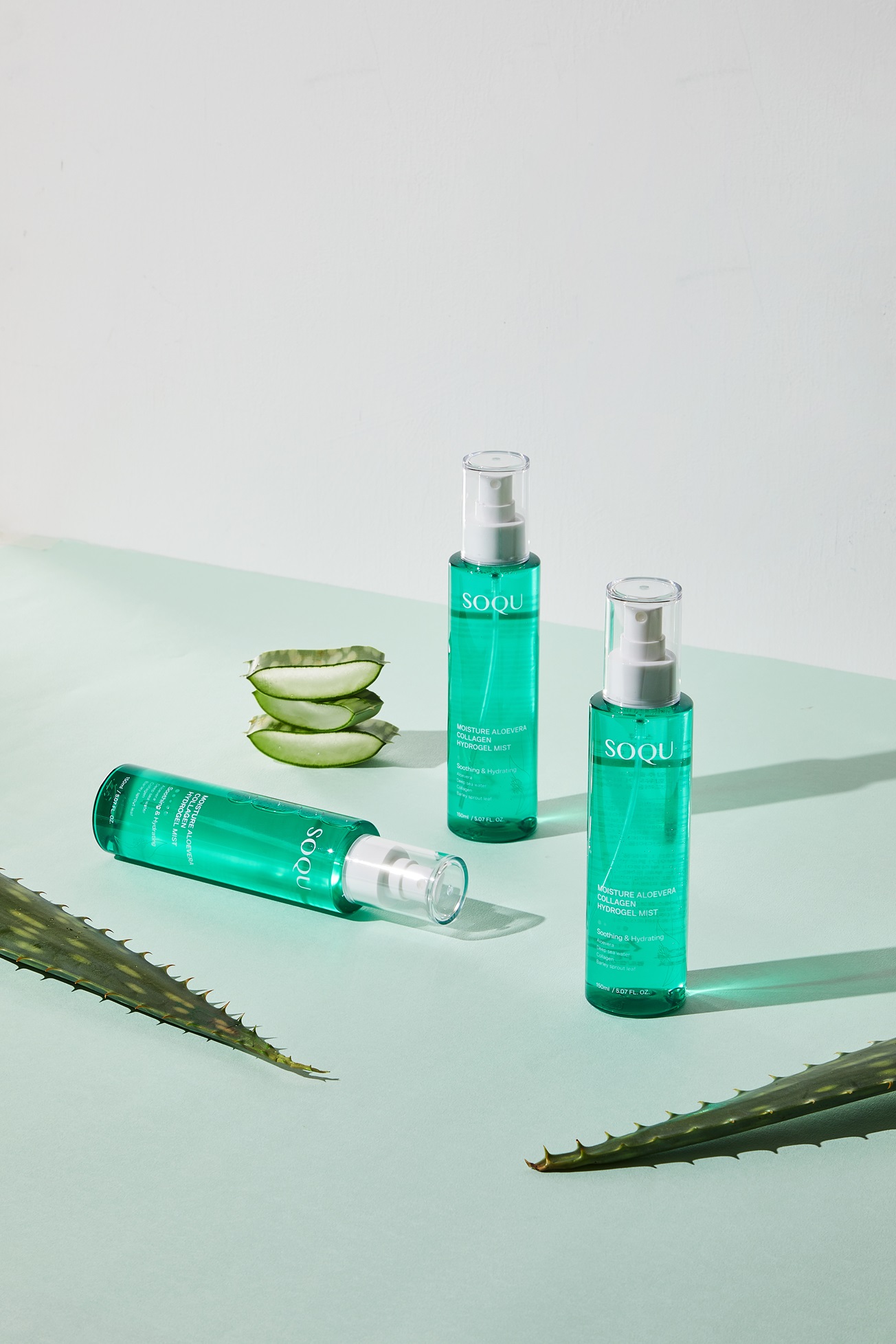 SOQU Moisture Aloe Vera Collagen Lines(toner, mist, emulsion, sleeping pack)