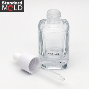 Square type Glass Dropper Bottle 30ml for essential oil
