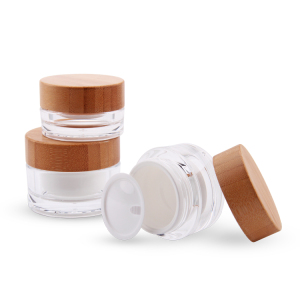 Wholesale bamboo product jar,bamboo container cosmetic packaging